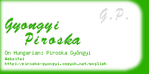 gyongyi piroska business card